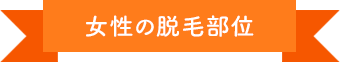 女性の脱毛部位